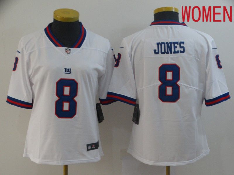 Women New York Giants #8 Jones White Nike Color Rush Limited NFL Jerseys->philadelphia eagles->NFL Jersey